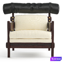 Sergio Rodrigues Tonico Armchair 3D Model Corona