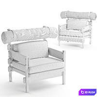 Sergio Rodrigues Tonico Armchair 3D Model Corona