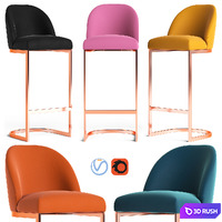 Cult Living Matteo Bar Stool 3D Model Vray, Corona