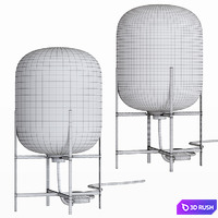 Oda table lamp 3D Model Vray, Corona