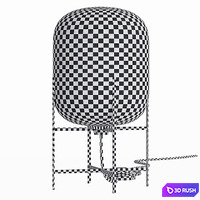 Oda table lamp 3D Model Vray, Corona