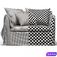 Globewest Vittoria Armchair 3D Model Vray, Corona