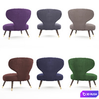 Tirolo Elle small chair 3D Model Corona