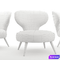 Tirolo Elle small chair 3D Model Corona