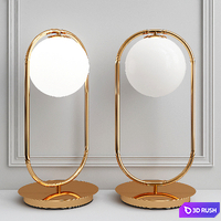 Corda table lamp 3D Model Vray