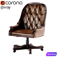 Classic armchair 3D Model Vray, Corona