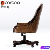 Classic armchair 3D Model Vray, Corona