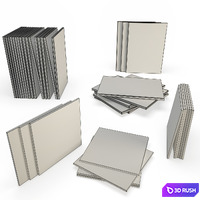 Books comics 3D Model Vray