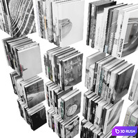 Books (150 pieces) 2-9-5 3D Model Vray