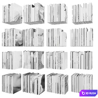 Books (150 pieces) 2-9-5 3D Model Vray