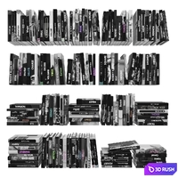 Books (150 pieces) 3-6-2 3D Model Vray