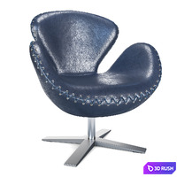 Armchair Swan Black 3D Model