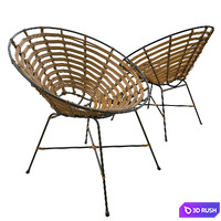 Kubu round chair 3D Model Corona