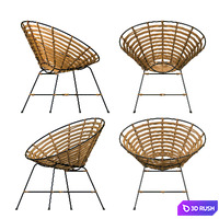 Kubu round chair 3D Model Corona