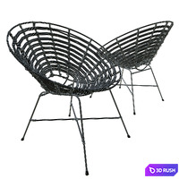 Kubu round chair 3D Model Corona