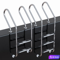 Pool Ladder - Aquaviva Mixta MX 3D Model Vray, Corona