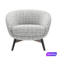 Minotti Russell Armchair Fixed 3D Model Corona
