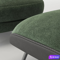 Armchair minotti angie 3D Model Vray, Corona