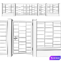 Fence_08 3D Model Vray, Corona