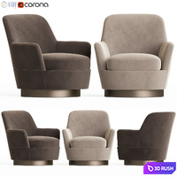 Jacques High Armchair Minotti 3D Model Vray, Corona