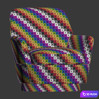 Jacques High Armchair Minotti 3D Model Vray, Corona