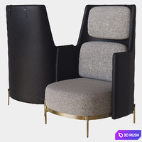 Bergere Tape Minotti 3D Model Vray, Corona