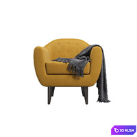 Armchair Rotterdam 3D Model Vray