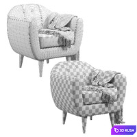 Armchair Rotterdam 3D Model Vray