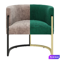 Confidante Accent Chair 3D Model Vray