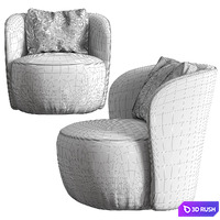 Selva lucrezia armchair 3D Model Vray, Corona
