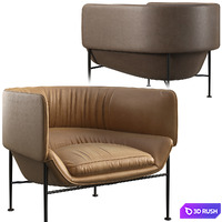 Armchair wendelbo collar 3D Model