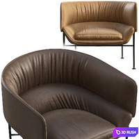 Armchair wendelbo collar 3D Model Corona