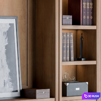Wooden Library Formal 3D Model Vray, Corona