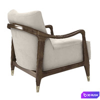 Midcentury Sculptural Gio Ponti Style Walnut Lounge Chairs 1950s 3D Model Vray