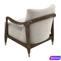 Midcentury Sculptural Gio Ponti Style Walnut Lounge Chairs 1950s 3D Model Vray