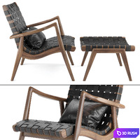 Mel Smilow WLC 22 Woven Leather Armchair 3D Model Corona