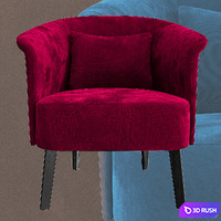 Armchair Lumire 3D Model Corona