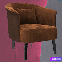 Armchair Lumire 3D Model Corona