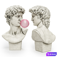 Bust of David Sculpture Michelangelo 3D Model Vray, Corona