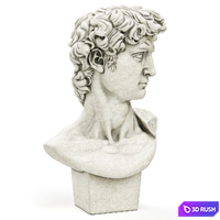 Bust of David Sculpture Michelangelo 3D Model Vray, Corona