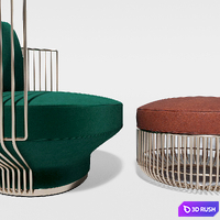 set armchair PARADISE BIRD | Wittmann 3D Model Corona