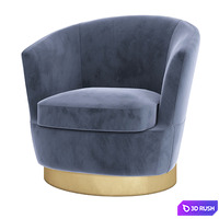 Jacques Low Back Minotti Armchair 3D Model Vray