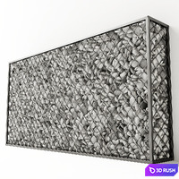 Gabion pebble low n6 Two 3D Model Vray