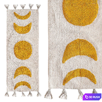 Carpet Urban Outfitters Moon Phase Runner Bath Mat 3D Model Vray