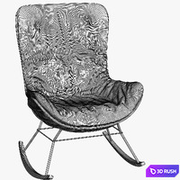 Freifrau Leyasol Rocking Wingback Chair 3D Model Corona