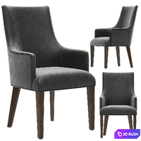 Restoration Hardware Ella Leather Armchair 3D Model Vray