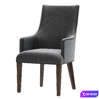 Restoration Hardware Ella Leather Armchair 3D Model Vray