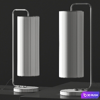 Crate and Barrel Oralee Glass Cylinder Table Lamp 3D Model Vray, Corona
