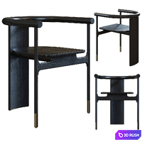 Contemporary Chair Black 3D Model Vray, Corona