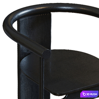 Contemporary Chair Black 3D Model Vray, Corona